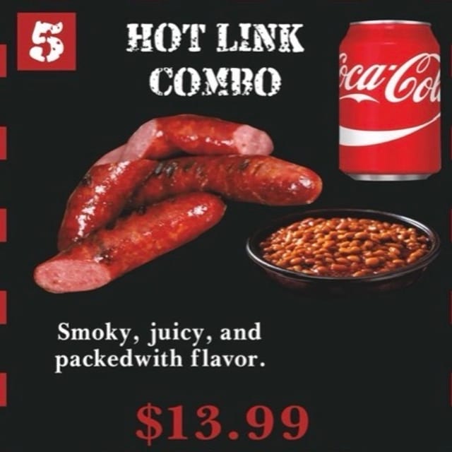 #5 Beef Hot link Combo.