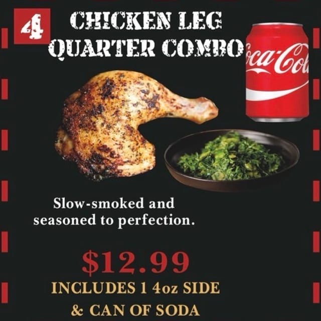 #4 Chicken Leg Quarter Combo.